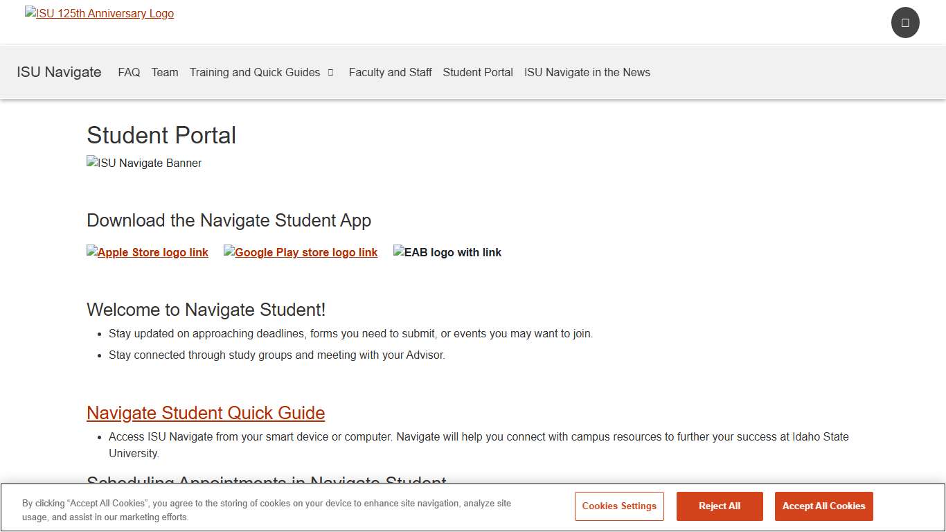 Student Portal Idaho State University