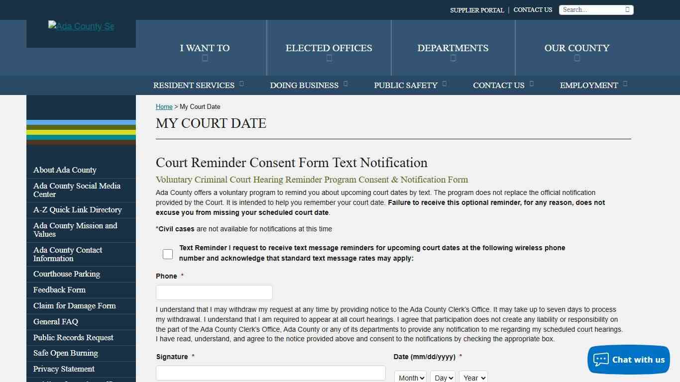 My Court Date - Ada County